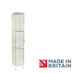 wire mesh 3 door midi low locker