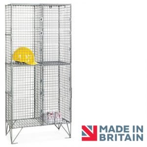 wire mesh locker compartment