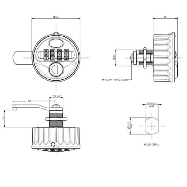 L&F 2800 Combination Lock - Image 2