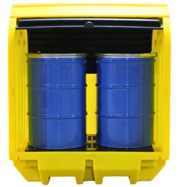 Hazstor BP2HC | 2 Drum Hard Covered Spill Pallet - Image 4