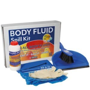 Body Fluid spill kit in a box