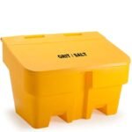 200 litre lockable grit bin yellow