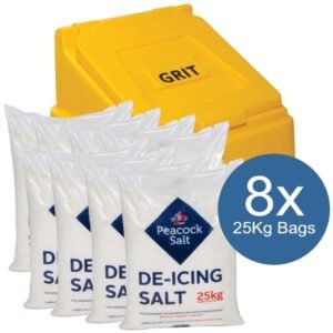 Heavy duty grit with 8 bags of white deicing salt