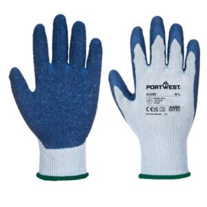 portwest a100 grip gloves latex blue