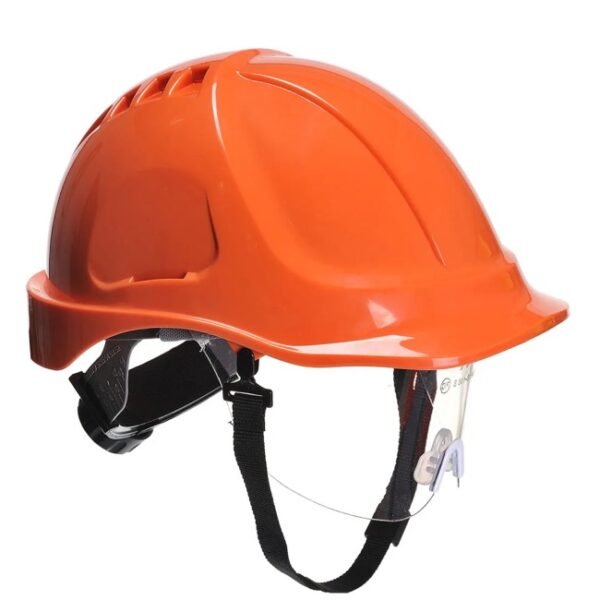 portwest pw54 endurance visor helmet hard hat orange