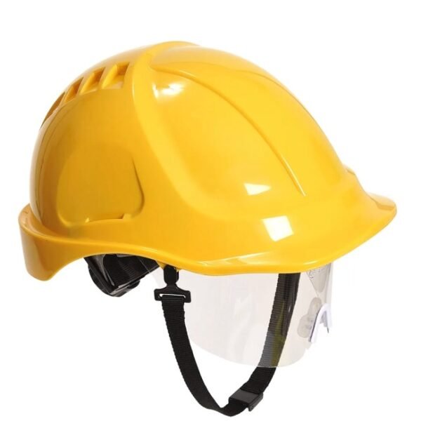 portwest pw54 endurance visor helmet hard hat yellow