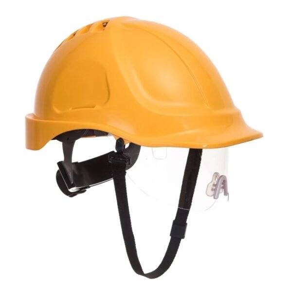 portwest pw55 endurance visor helmet hard hat yellow