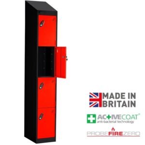 Probe 4 door sloping top tool charging locker red