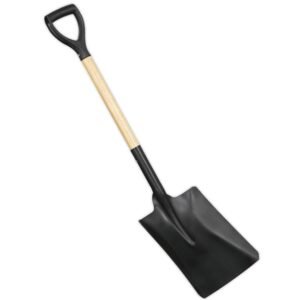 standard shovel with wooden handle