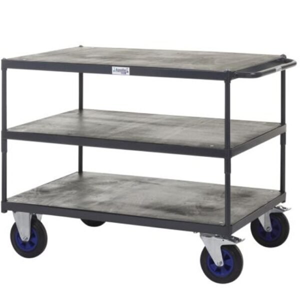 apollo uk table top truck timber shelf 3 shelf grey