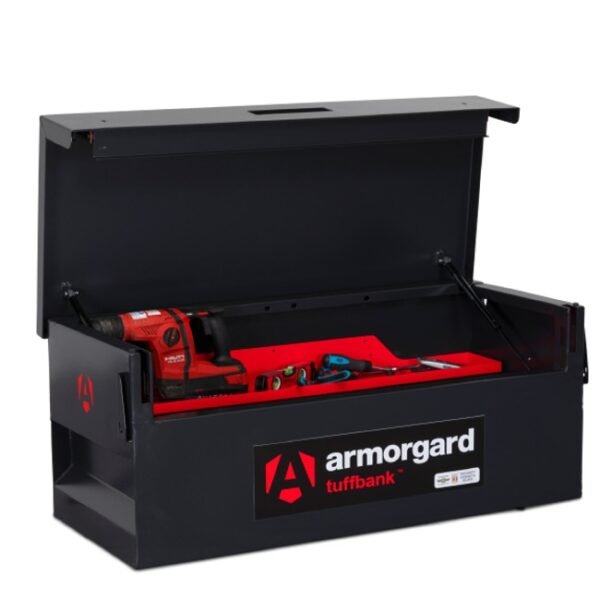 armorgard tuffbank tb1 van tool security box with shelf