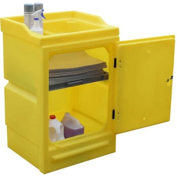 hazstor pcc6d polyethylene coshh cabinet without door