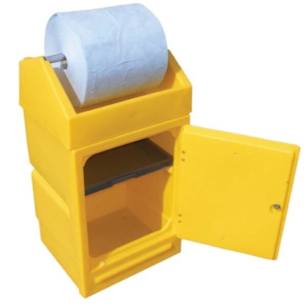 hazstor pcc7 polyethylene coshh cabinet with roll dispenser
