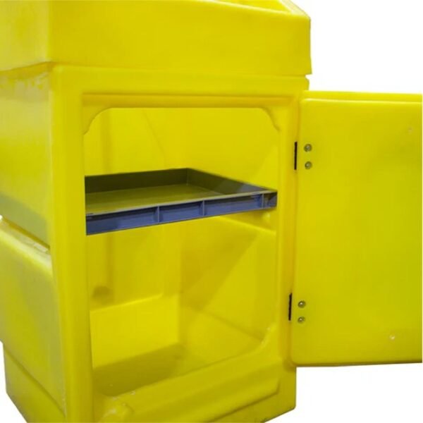 hazstor pcc7 polyethylene coshh cabinet with roll dispenser