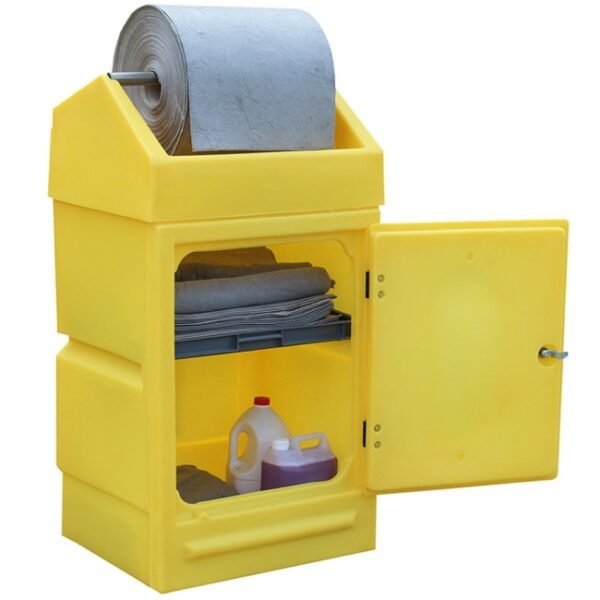 hazstor pcc7 polyethylene coshh cabinet with roll dispenser