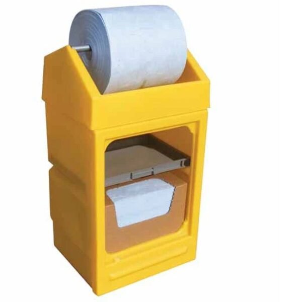 hazstor pcc7 polyethylene coshh cabinet with roll dispenser