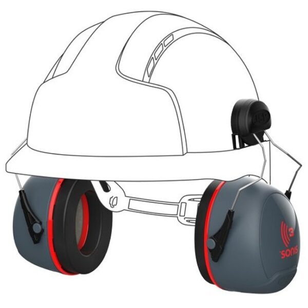JSP Sonis 3 helmet mounted ear defenders
