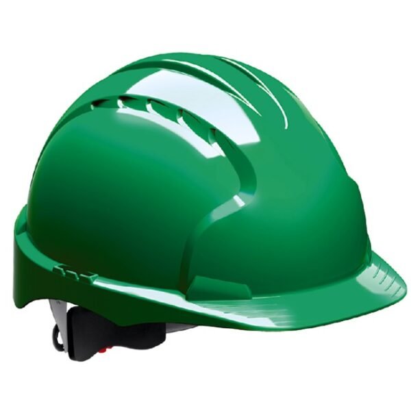 jsp evo3 safety helmet hard hat vented wheel rachet green