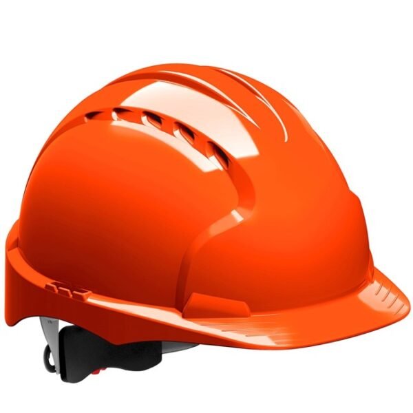 jsp evo3 safety helmet hard hat vented wheel rachet orange