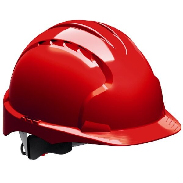 jsp evo3 safety helmet hard hat vented wheel rachet red