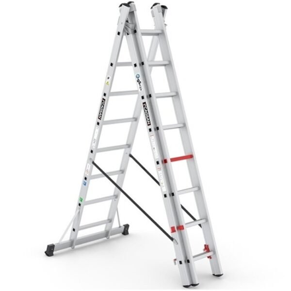 climb-it aluminium combi ladder open 8 rung