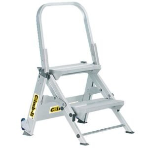 climb-it easy slope aluminium folding steps 2 rung