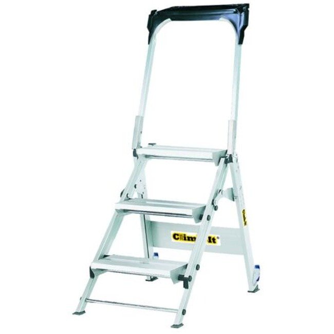 climb-it easy slope aluminium folding steps 2 rung