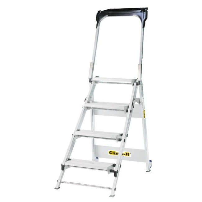 climb-it easy slope aluminium folding steps 2 rung