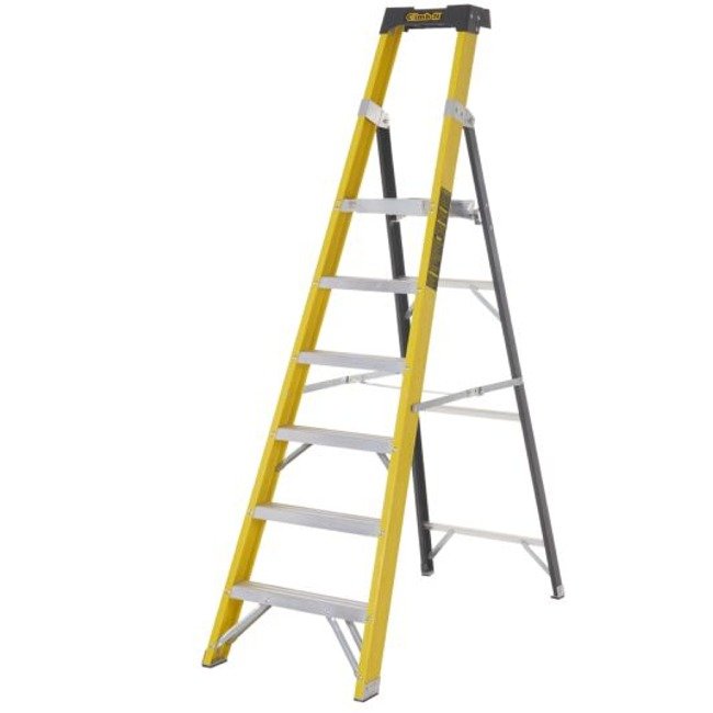 Climb-it fibreglass platform stepladders 1420