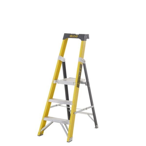 Climb-it fibreglass platform stepladders 725