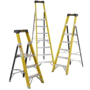Climb-it fibreglass platform stepladders