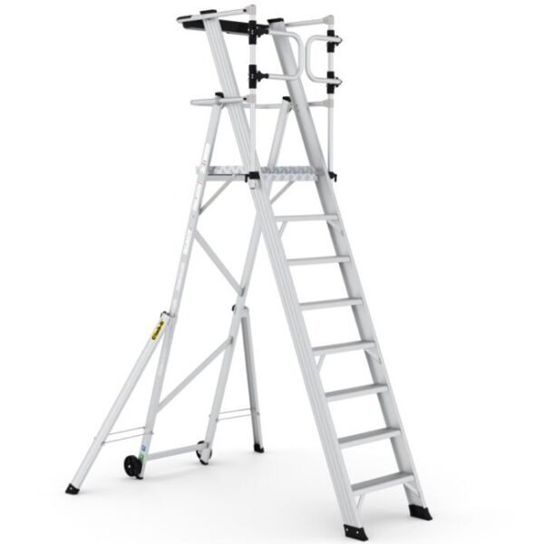 climb-it large platform folding steps with safety gates 2000