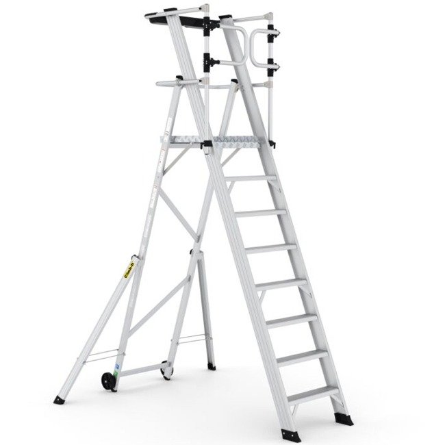 climb-it large platform folding steps with safety gates 2000