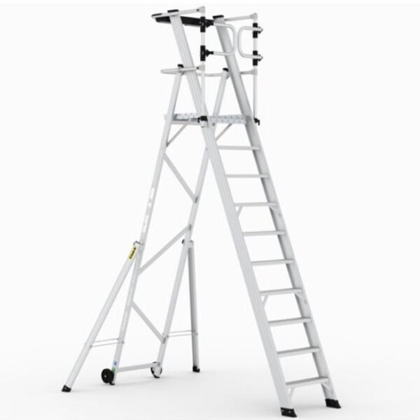 climb-it large platform folding steps with safety gates 2500