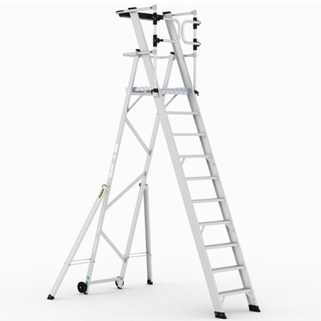 climb-it large platform folding steps with safety gates 2500