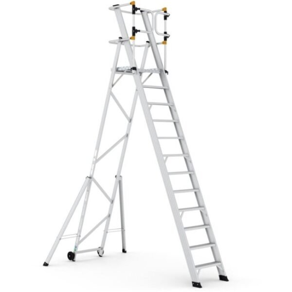 climb-it large platform folding steps with safety gates 3000