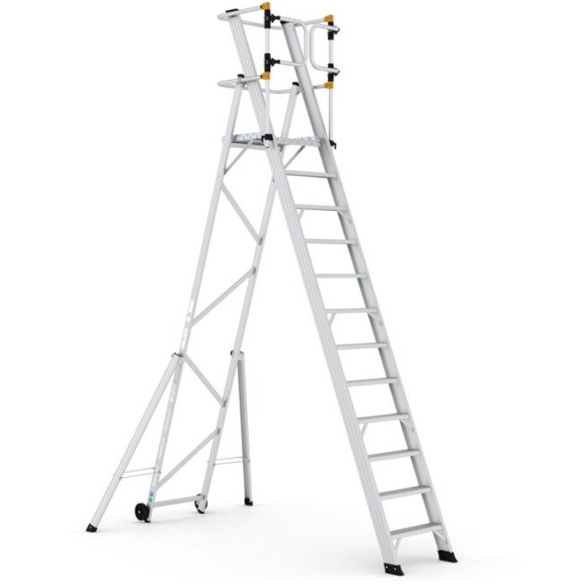 climb-it large platform folding steps with safety gates 3000