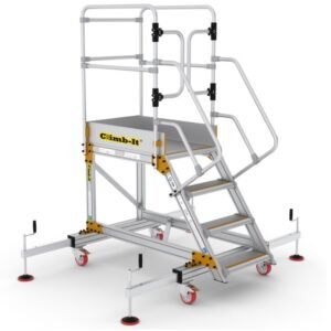 Climb-It extra large platform safety steps 4-tread