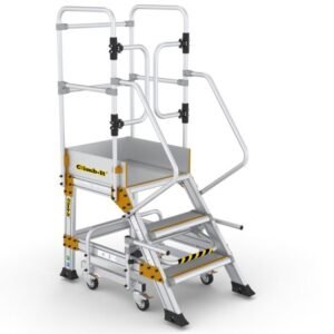 Climb-It locking steps with safety gate 3-tread