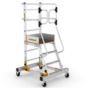 Climb-It mobile steps with safety gate 3-tread