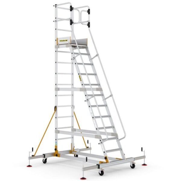 Climb-It mobile steps with safety gate 11-tread