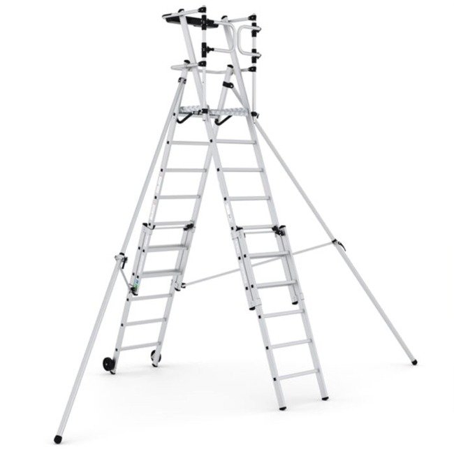 climb-it telescopic platform ladder cav971 open