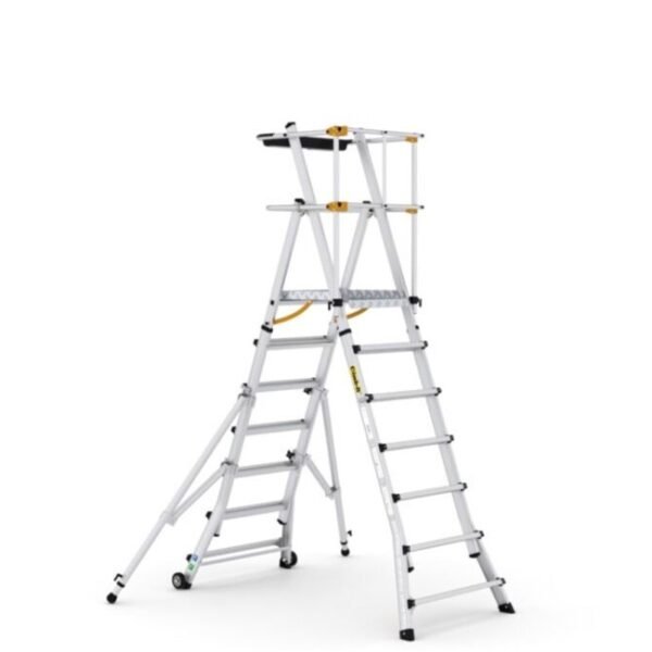 climb-it telescopic platform ladder closed