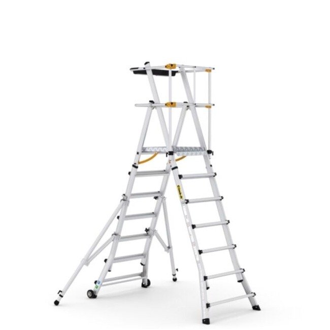 climb-it telescopic platform ladder closed