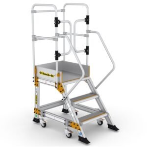 Climb-It weight reactive steps with safety gate 3-tread