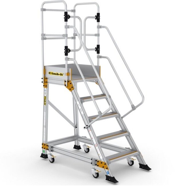 Climb-It weight reactive steps with safety gate 5-tread