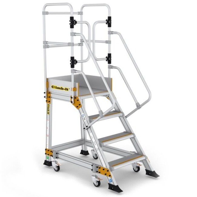 Climb-It weight reactive steps with safety gate 4-tread