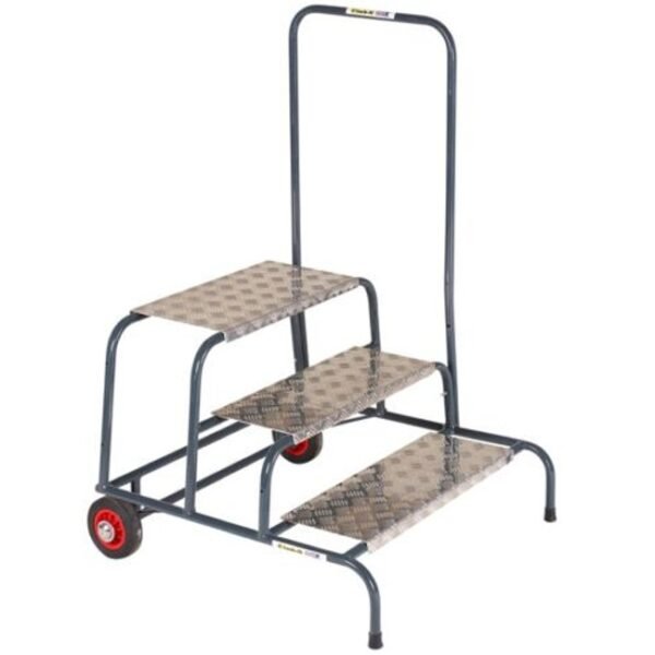 climb-it wide working steps 3-tread with 1 handrail