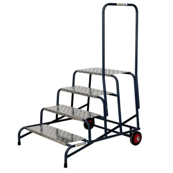 climb-it wide working steps 4-tread with 1 handrail