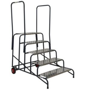climb-it wide working steps 5-tread with 2 handrail